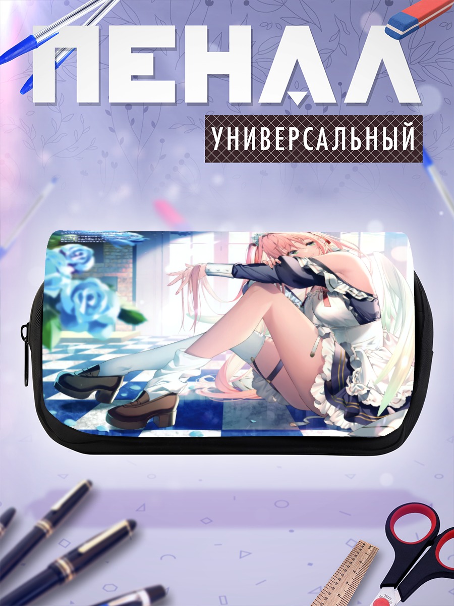 Пенал-косметичка Рианастия Флюгель в голубых розах