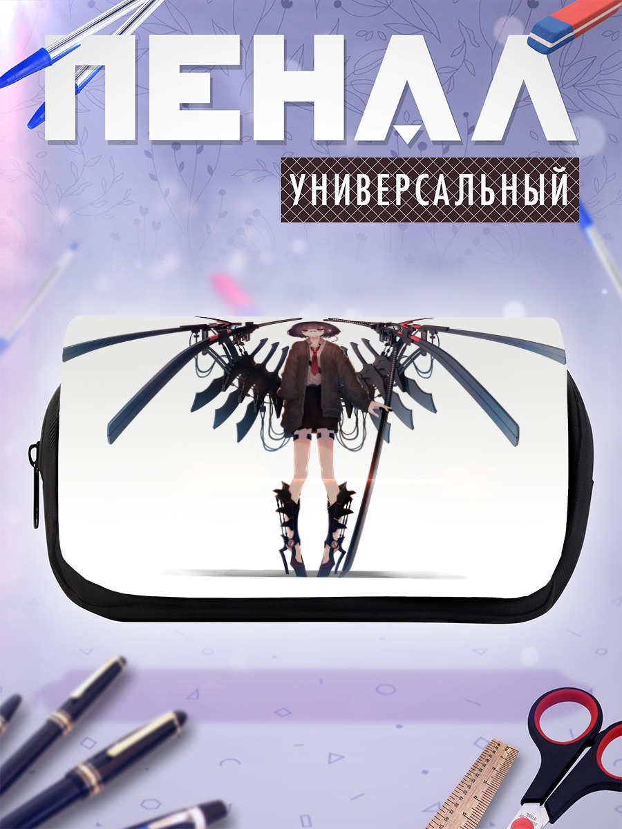 Пенал-косметичка Девушка с мечами