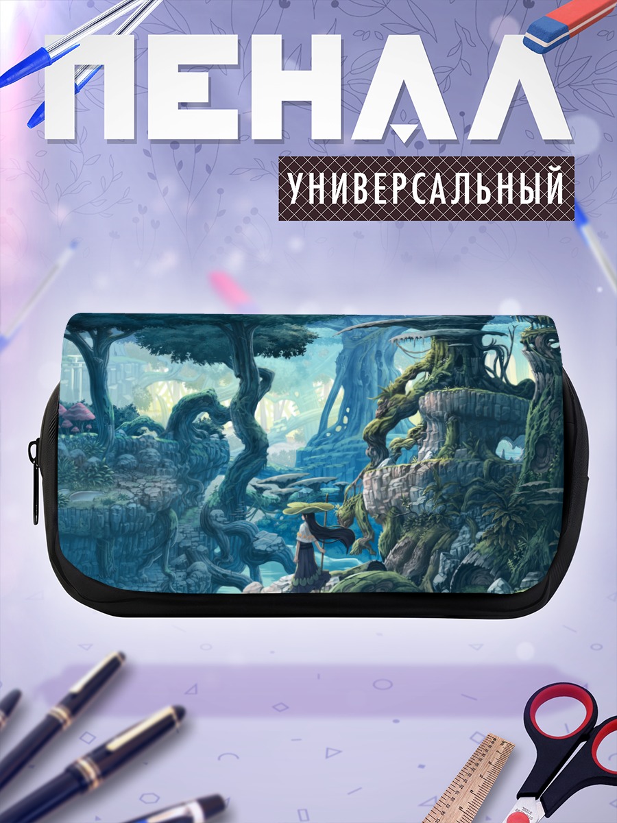 Пенал-косметичка Девушка в лесу