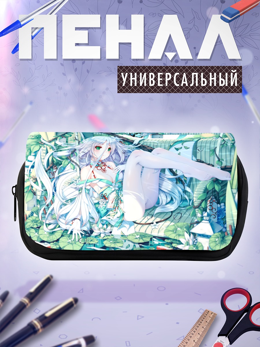 Пенал-косметичка Мику Хацунэ в цветах