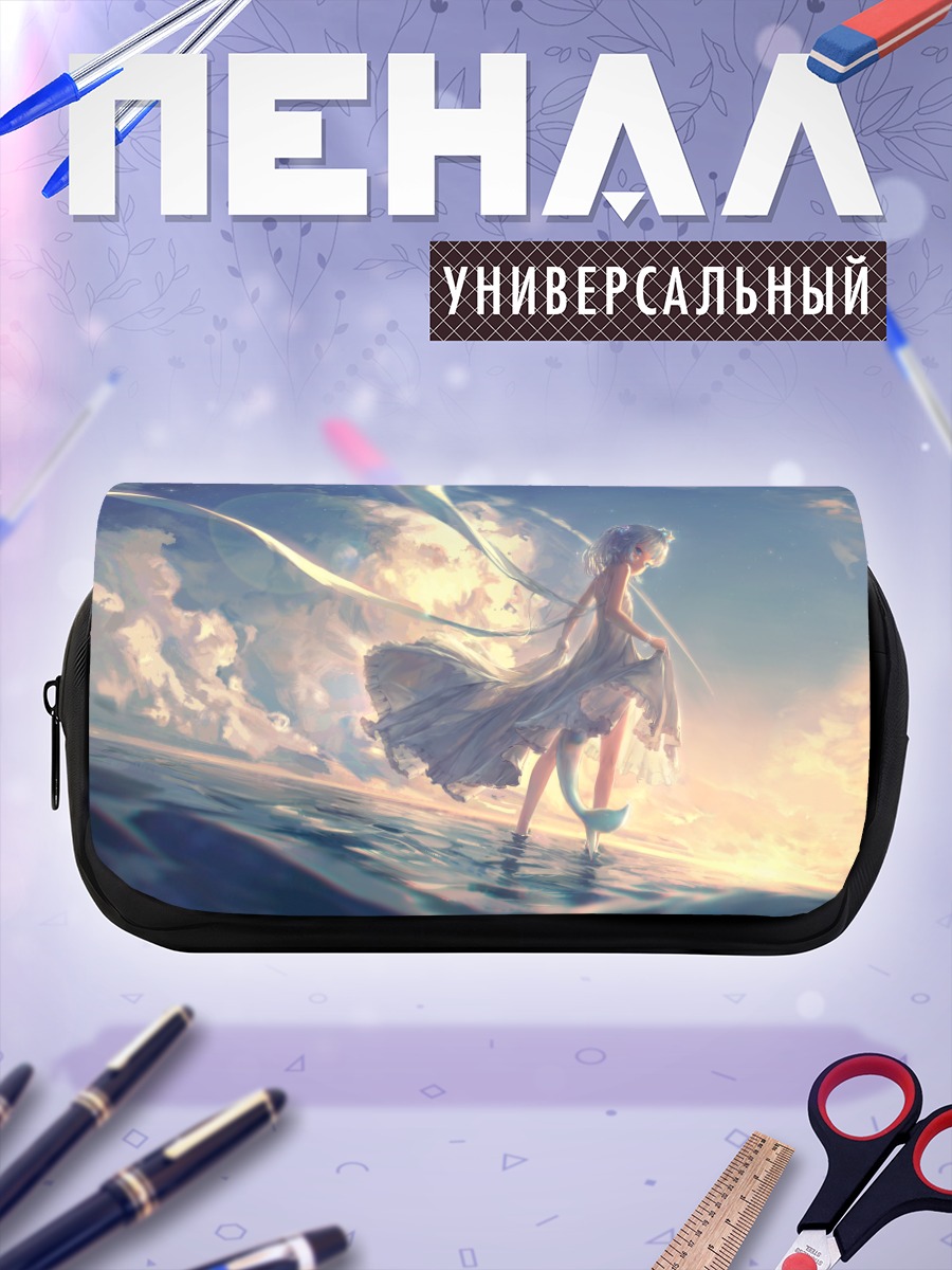 Пенал-косметичка Гавр Гура в облаках