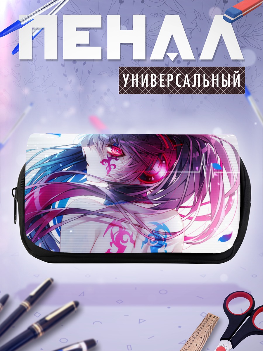 Пенал-косметичка Мику Хацунэ в неоновом свете