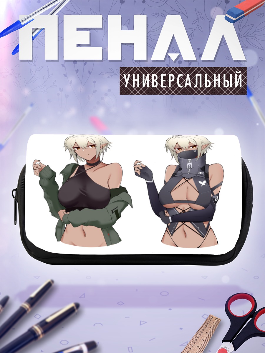 Пенал-косметичка Девушка в наушниках