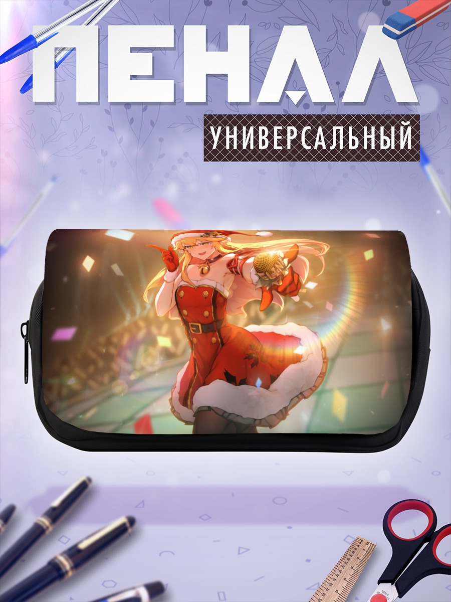 Пенал-косметичка Блондинка в новогоднем платье