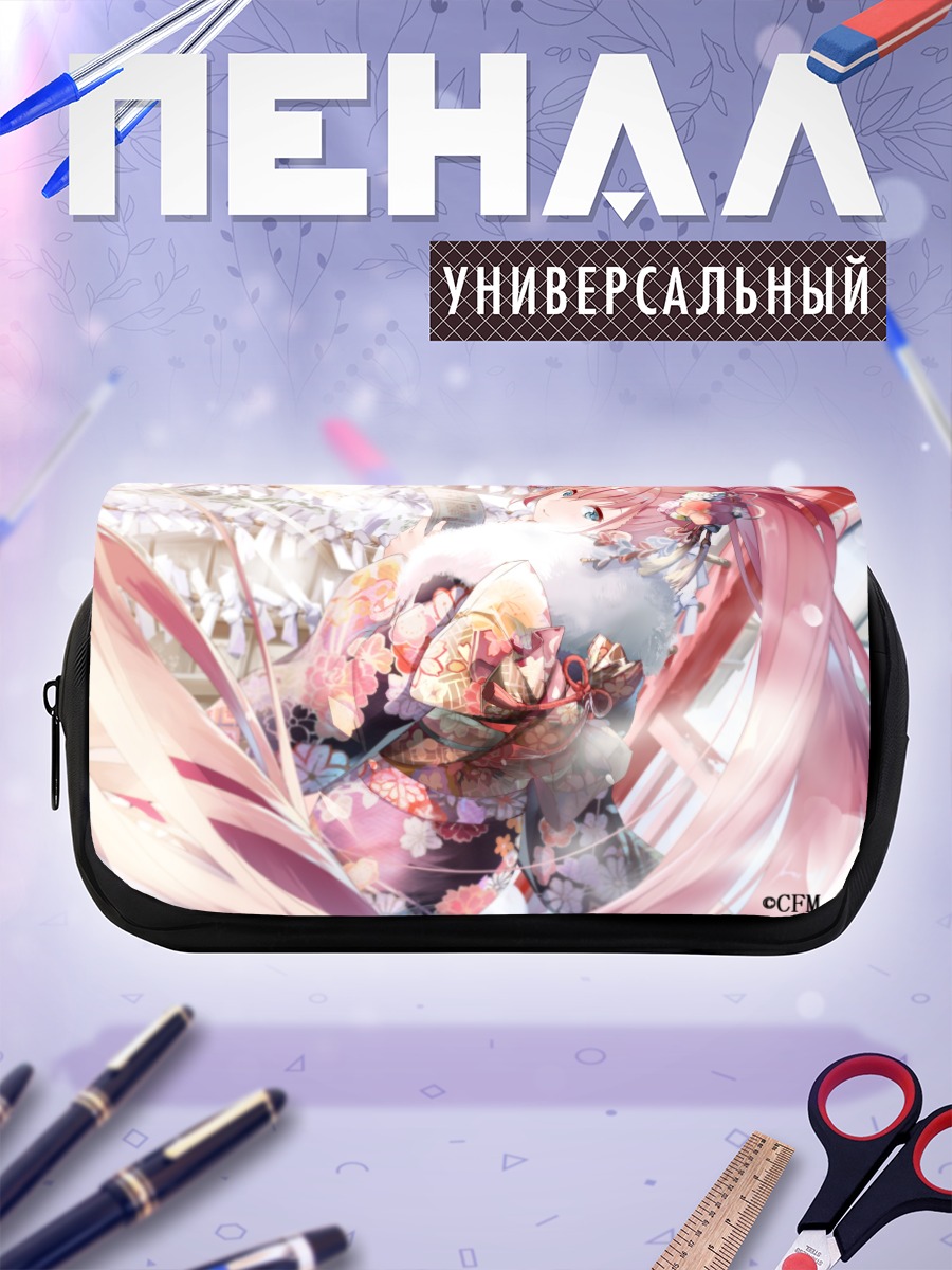 Пенал-косметичка Лука Мегурин в цветах