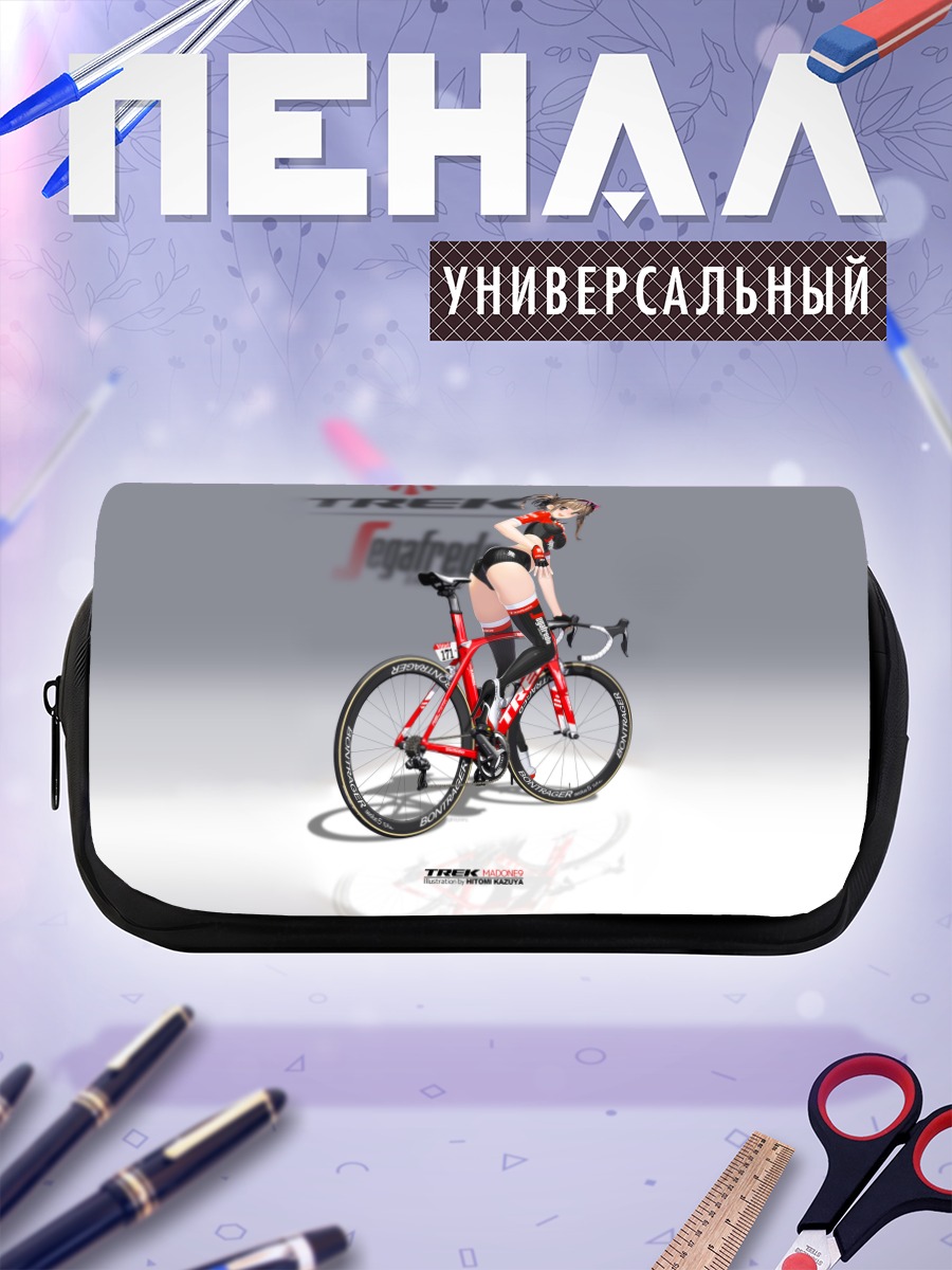 Пенал-косметичка Девушка на велосипеде