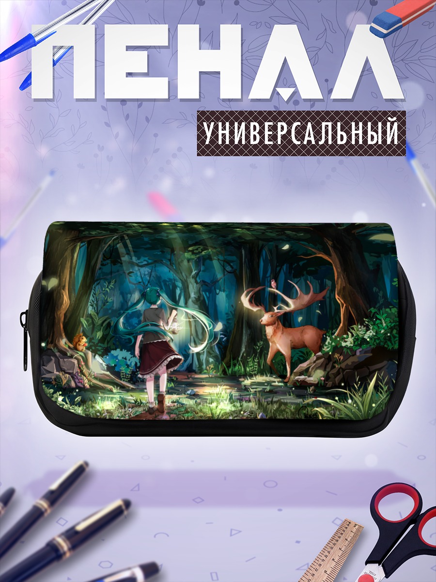 Пенал-косметичка Мику Хацунэ в лесу