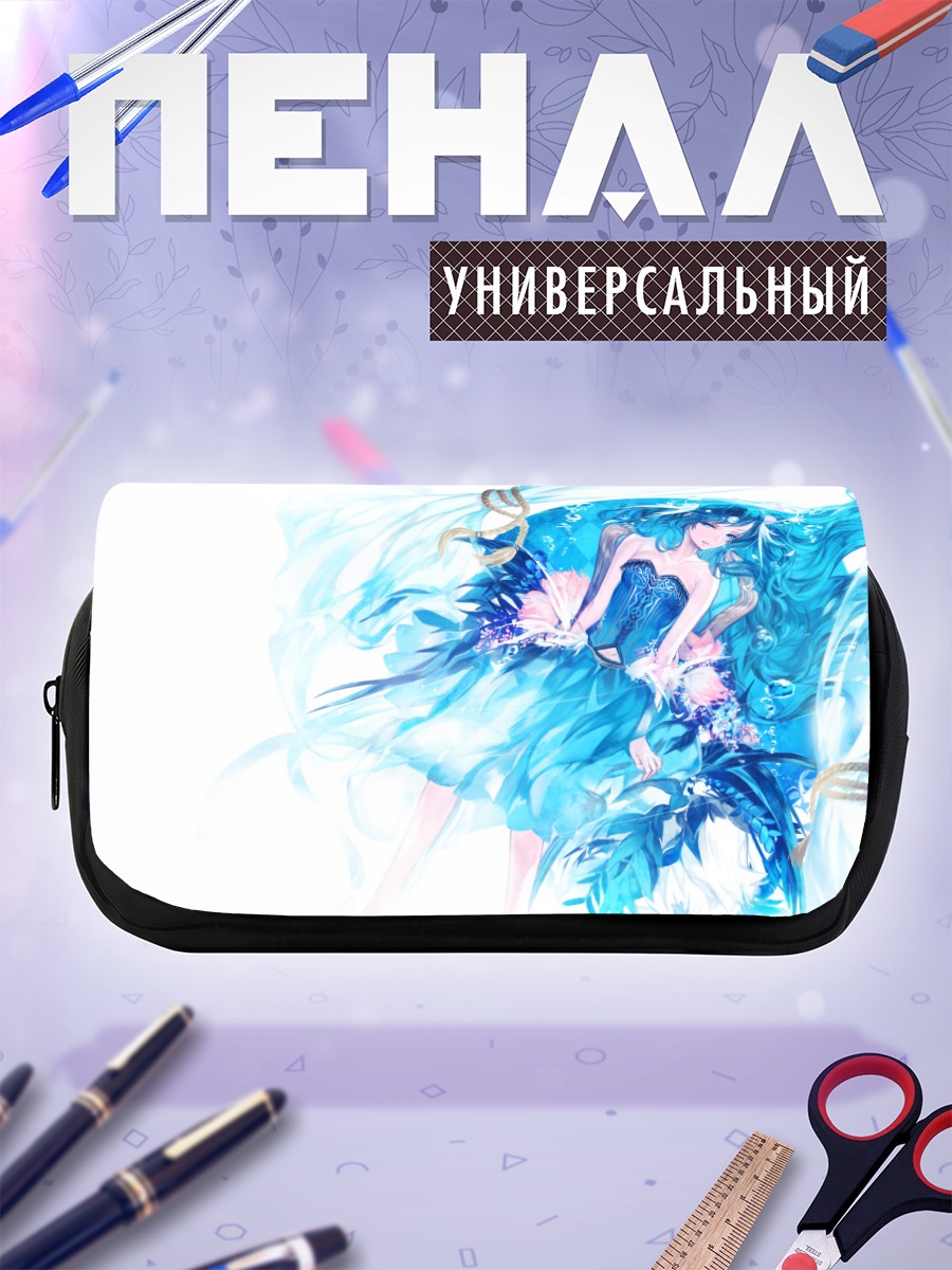 Пенал-косметичка Голубая нимфа в цветах