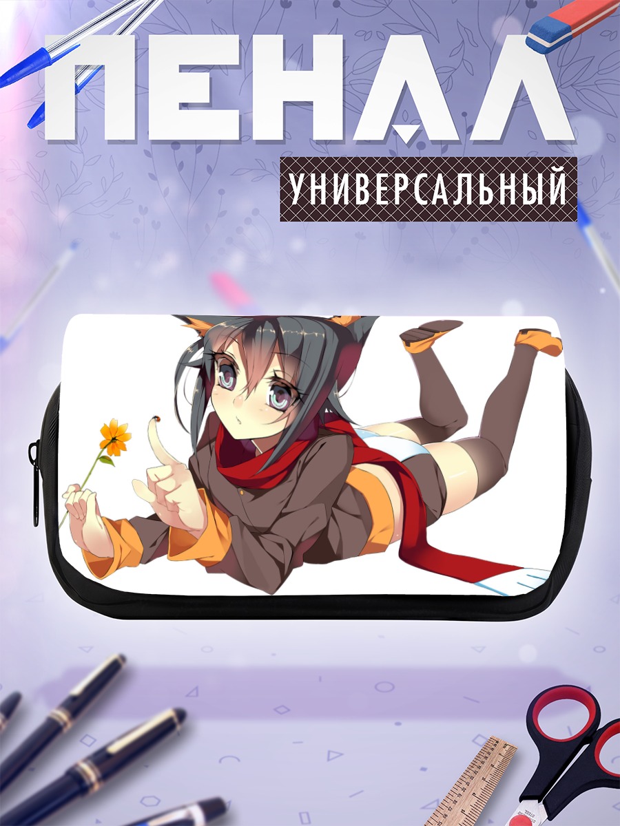 Пенал-косметичка Девушка с ушками