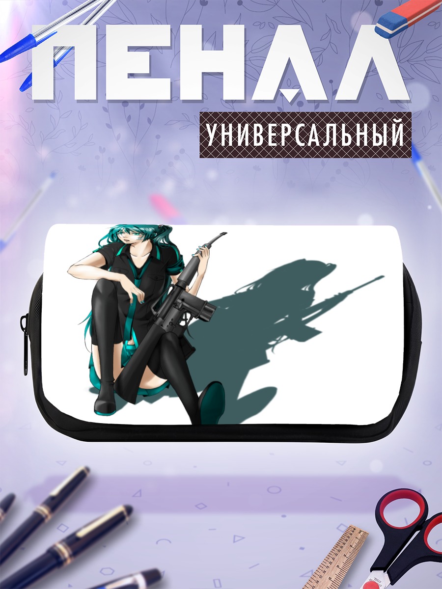 Пенал-косметичка Мику Хацунэ с винтовкой