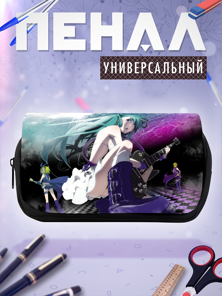 Пенал-косметичка Мику Хацунэ с гитарой