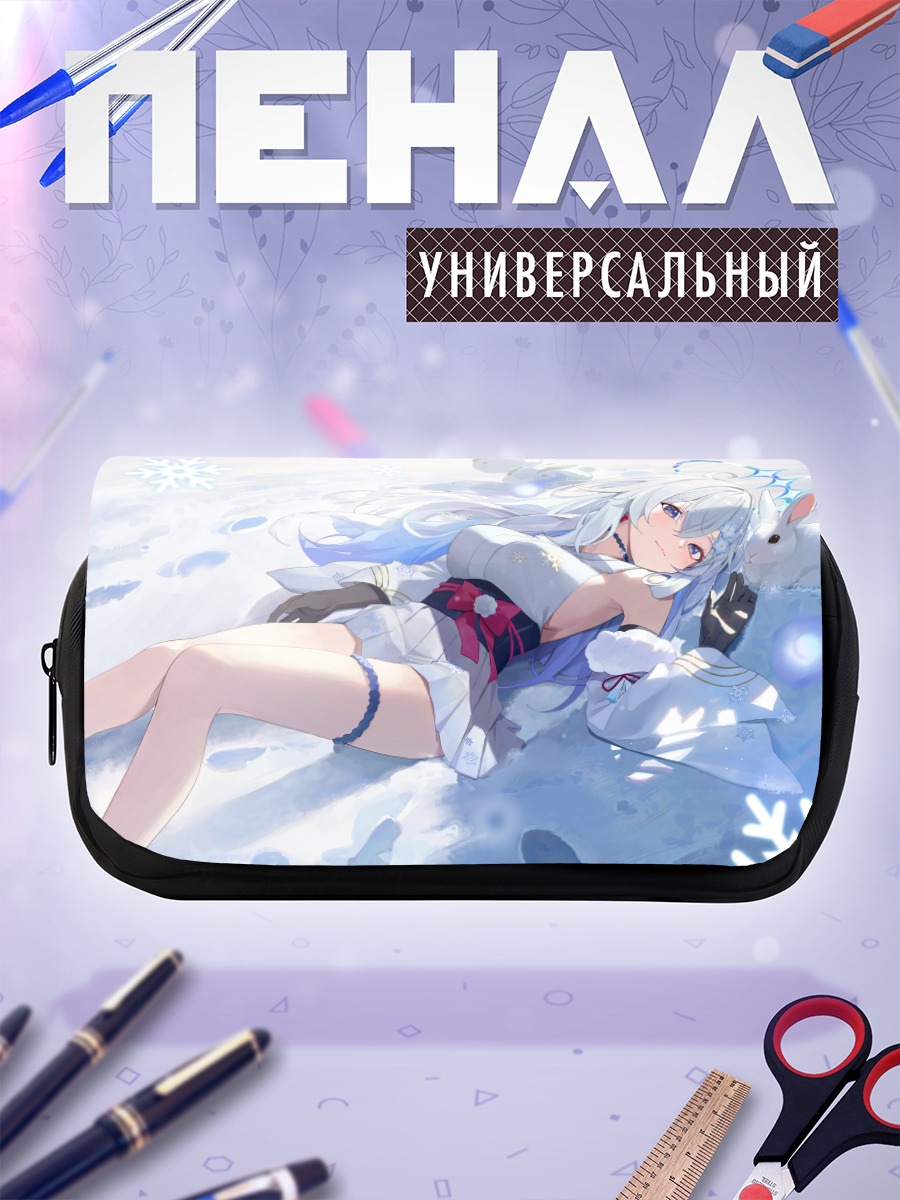 Пенал-косметичка Зимняя девушка в снегу