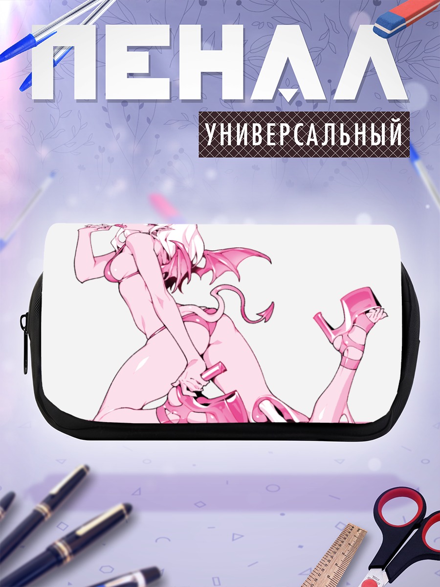 Пенал-косметичка Розовый демон с леденцом