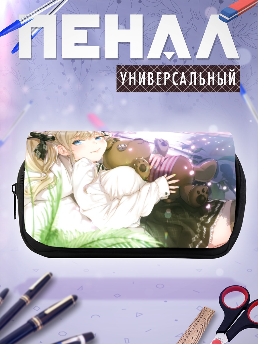 Пенал-косметичка Блондинка с мишкой
