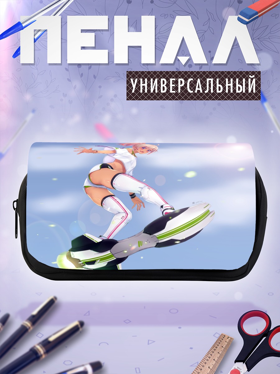 Пенал-косметичка Девушка на ховерборде