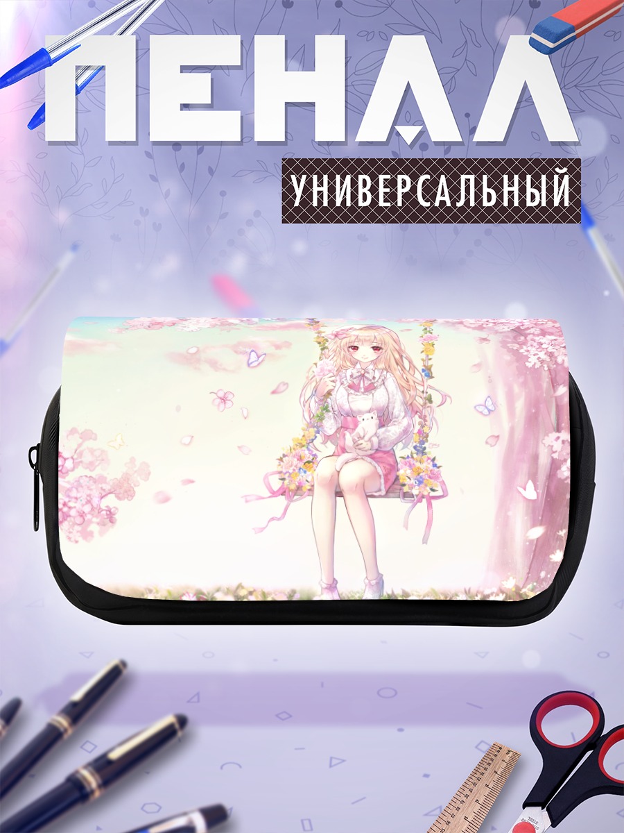 Пенал-косметичка Девочка в сакуре