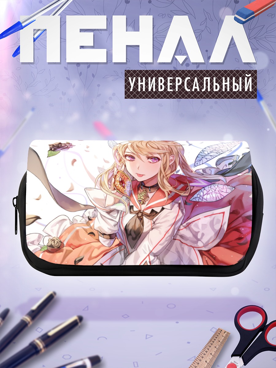 Пенал-косметичка Блондинка в розах