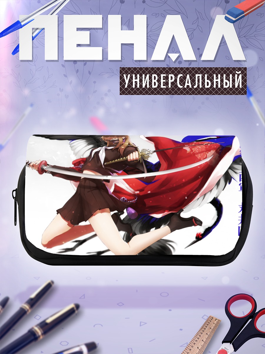 Пенал-косметичка Девушка с катаной