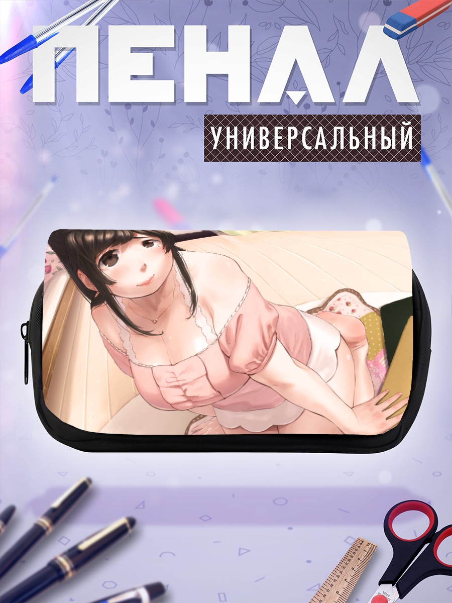 Пенал-косметичка Девушка в розовом