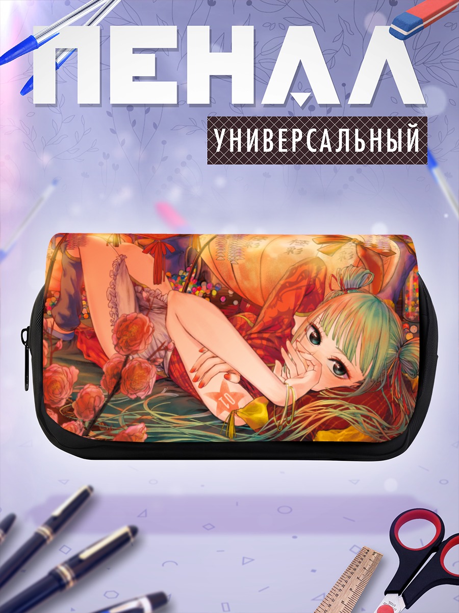 Пенал-косметичка Мику Хацунэ с фонарями