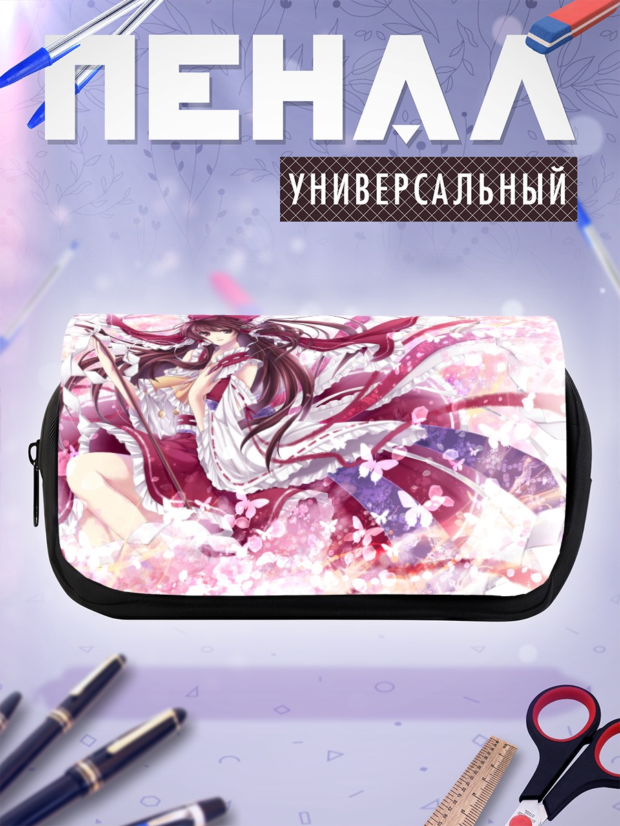 Пенал-косметичка Рейму Хакурей в цветах
