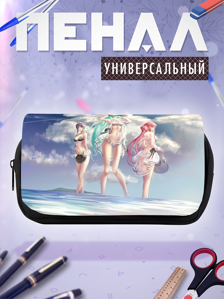 Пенал-косметичка Мику Хацунэ на пляже