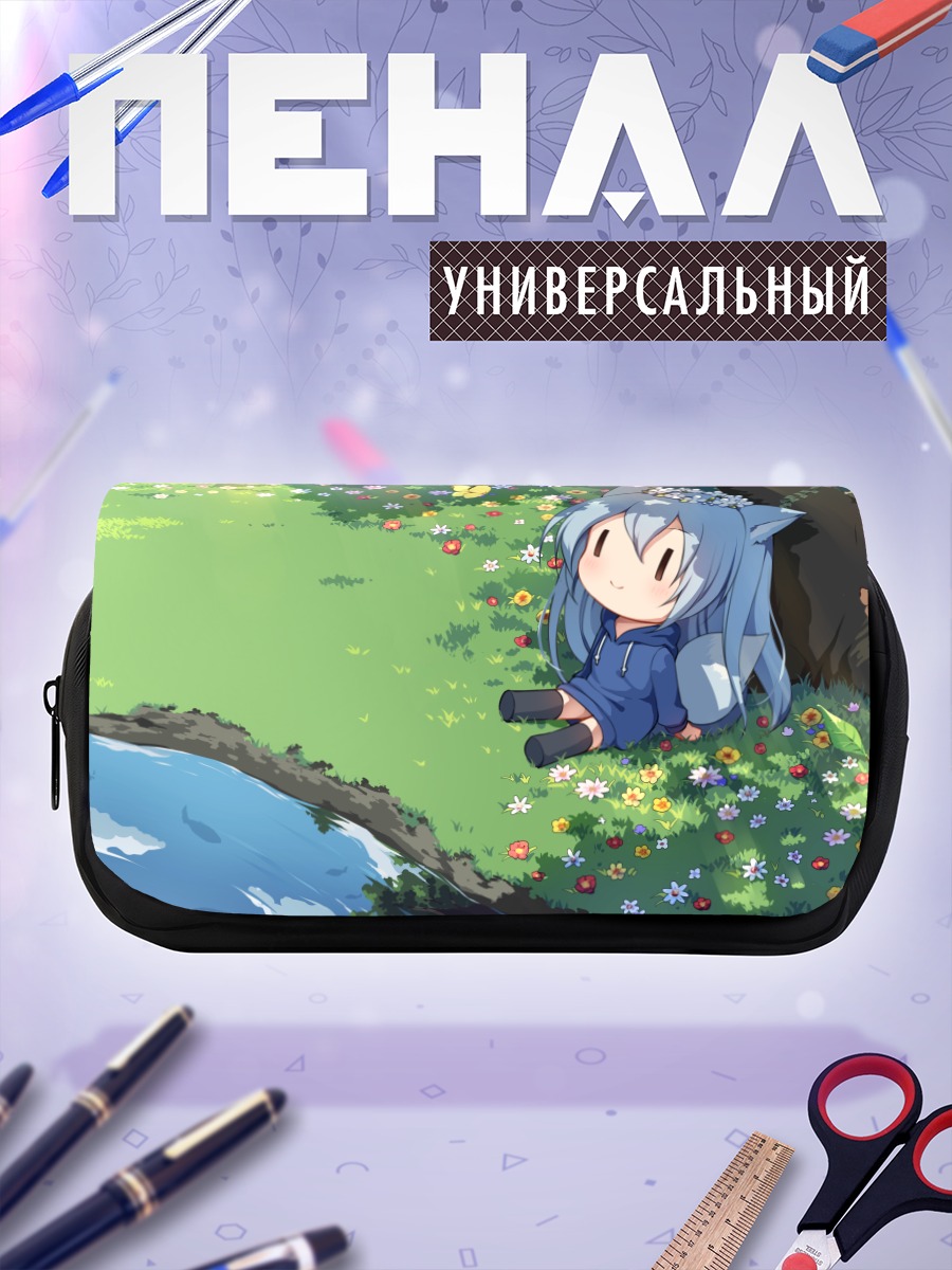 Пенал-косметичка Девочка-лиса в цветах