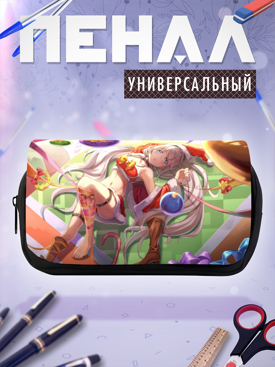 Пенал-косметичка Девушка в новогоднем наряде