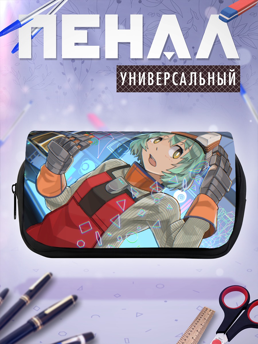 Пенал-косметичка Мику Хацунэ в наушниках