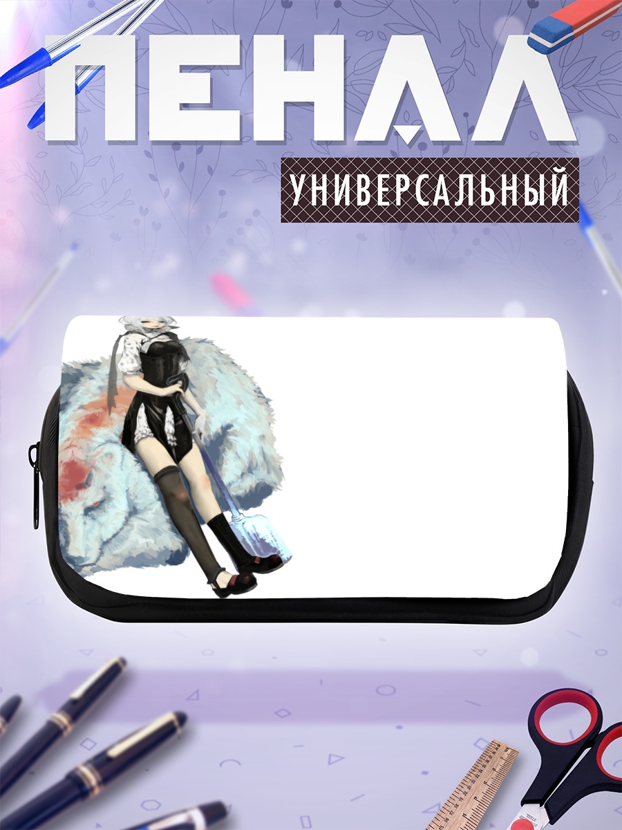 Пенал-косметичка Девушка-медведь с рогами