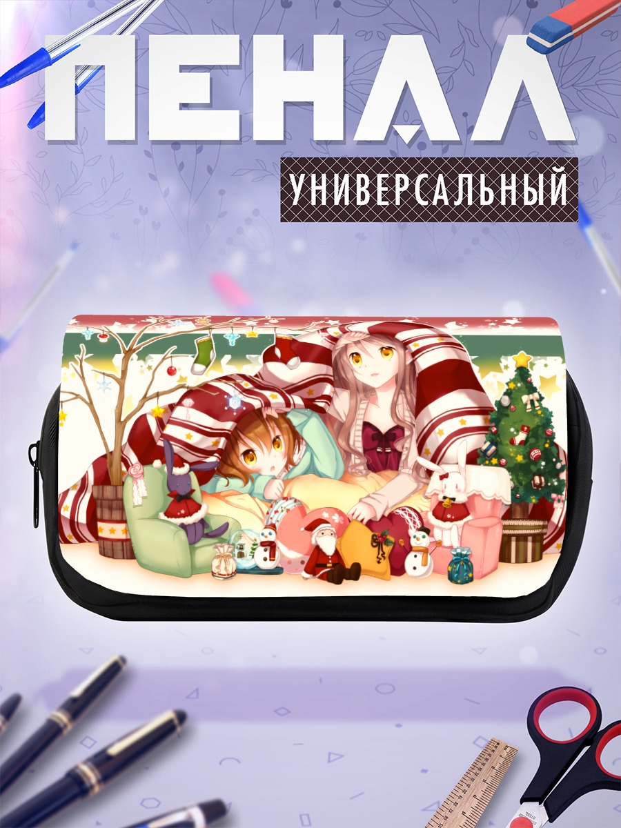Пенал-косметичка Зайчики в снегу