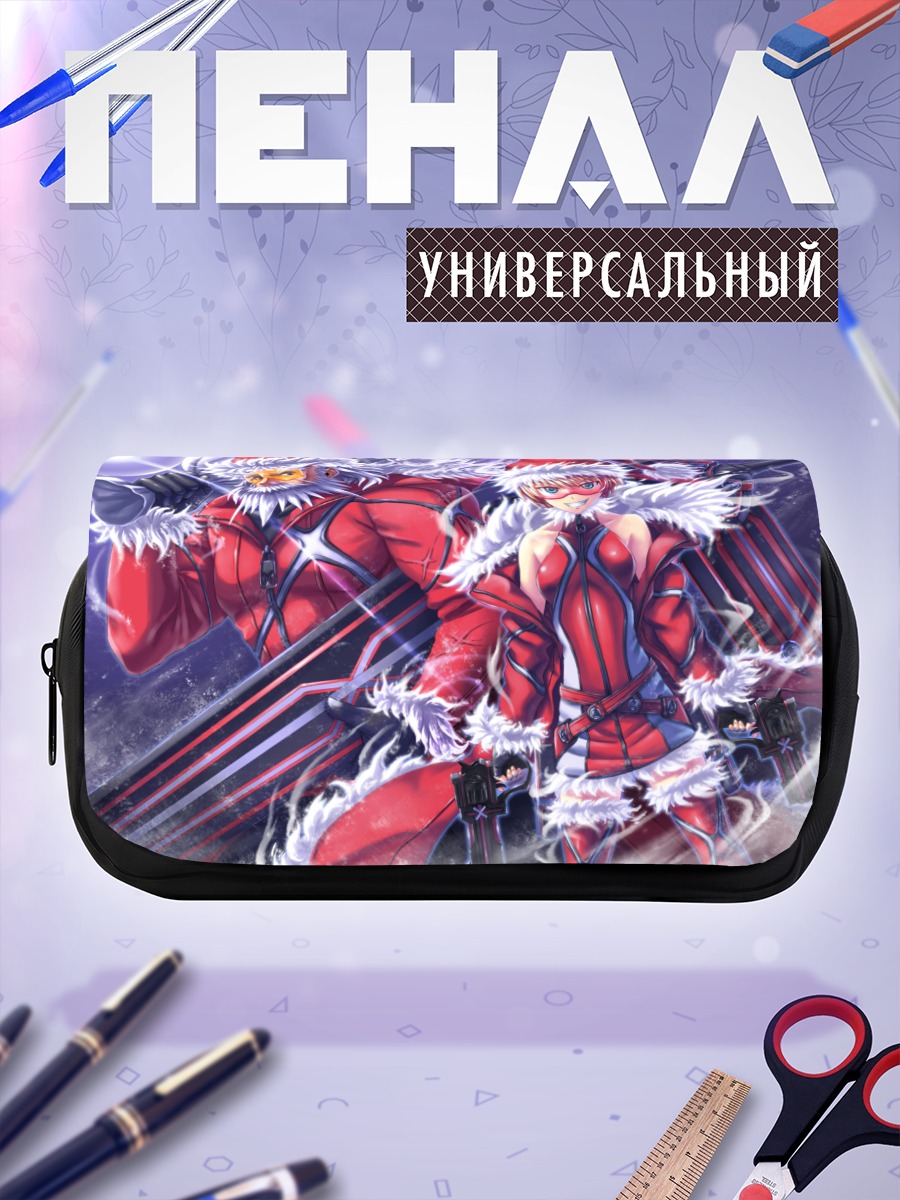 Пенал-косметичка Санта Клаус в красном