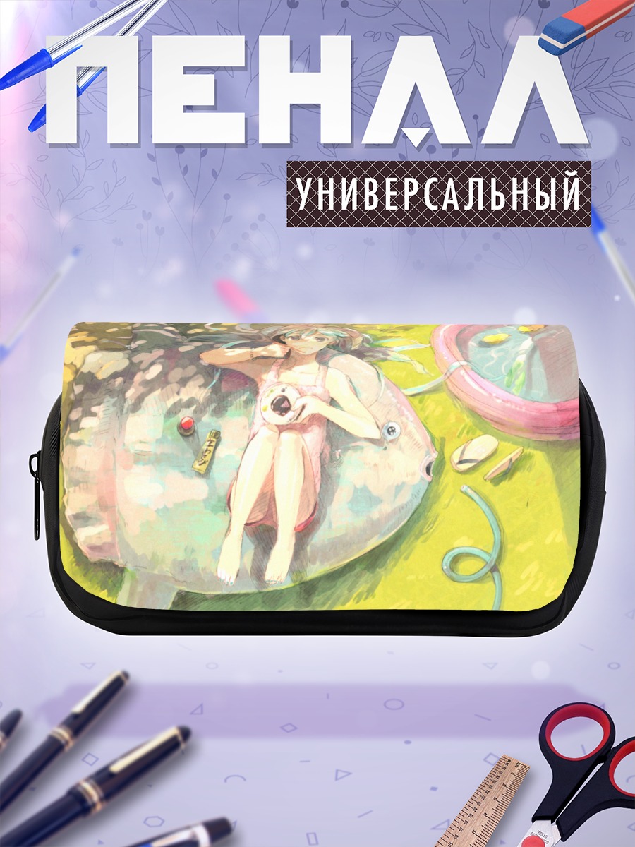 Пенал-косметичка Мику Хацунэ на пляже