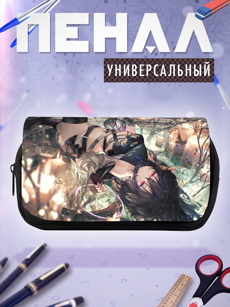 Пенал-косметичка Девушка в свечах
