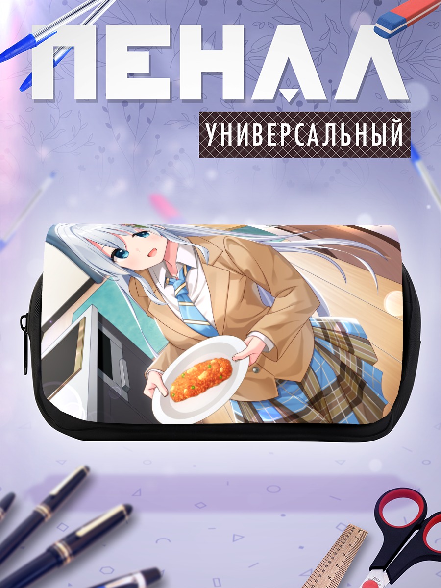Пенал-косметичка Девушка с обедом
