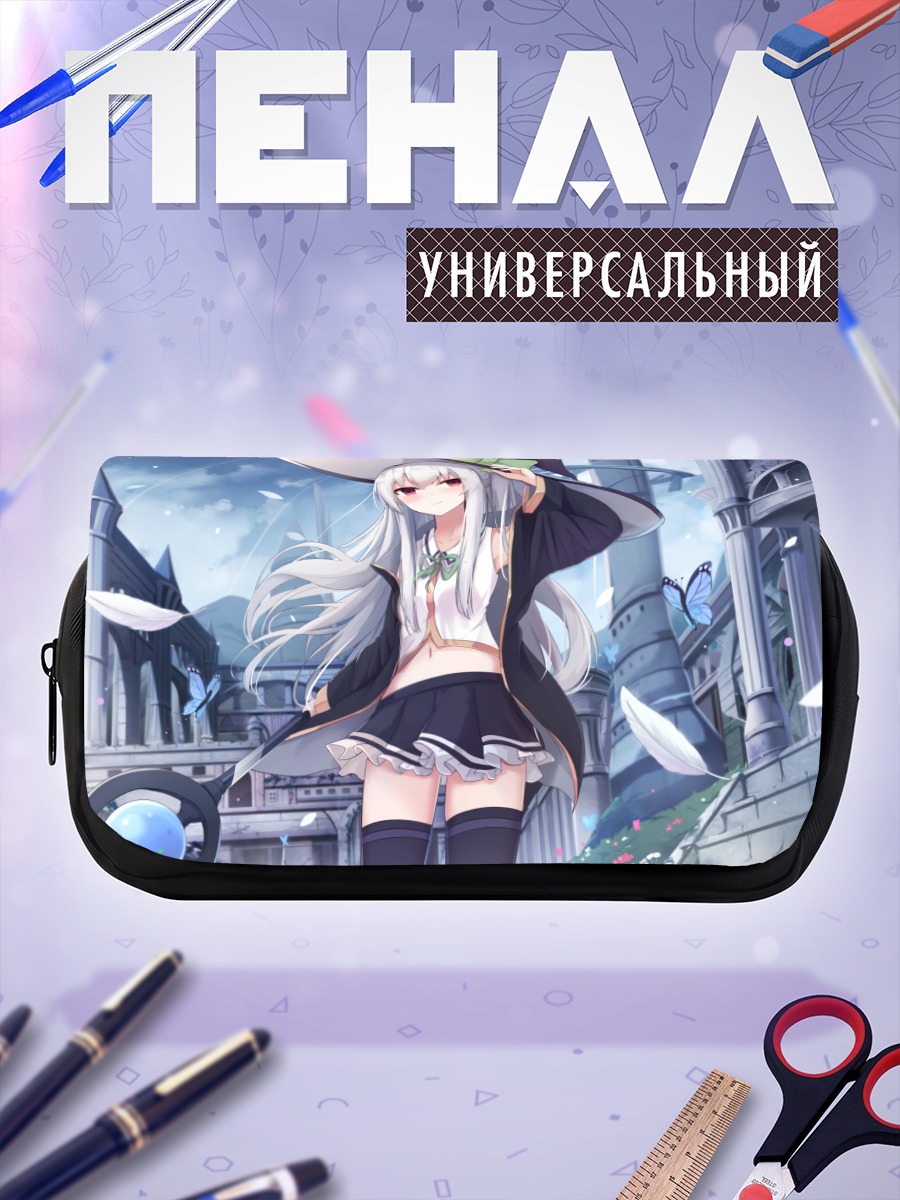 Пенал-косметичка Девушка в шляпе
