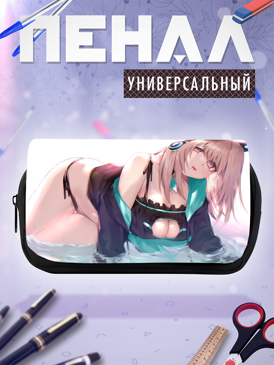 Пенал-косметичка Девушка в наушниках