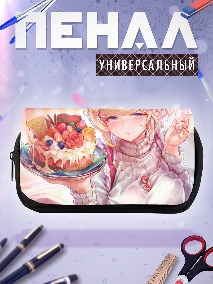 Пенал-косметичка Мику Хацунэ с тортом