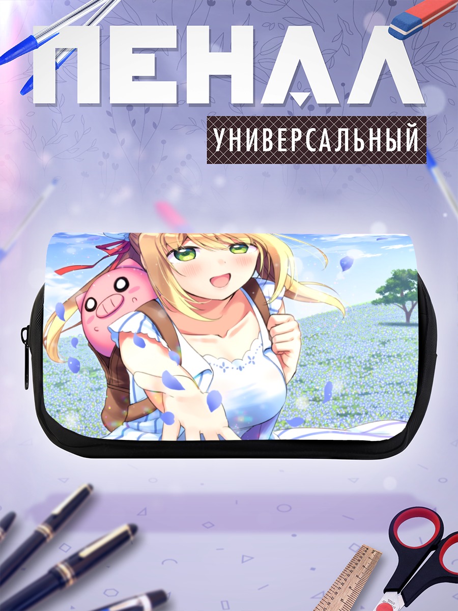 Пенал-косметичка Блондинка в цветах