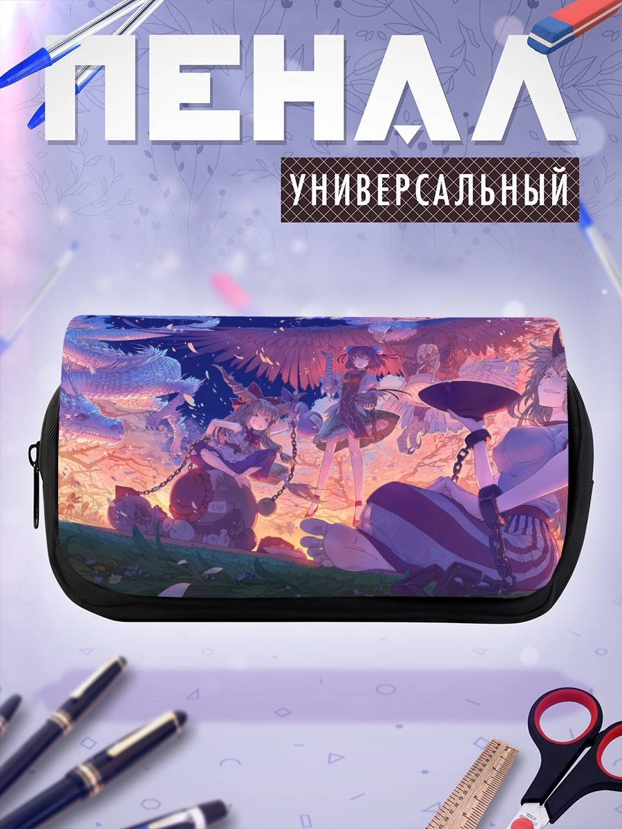 Пенал-косметичка Персонажи Touhou в лесу