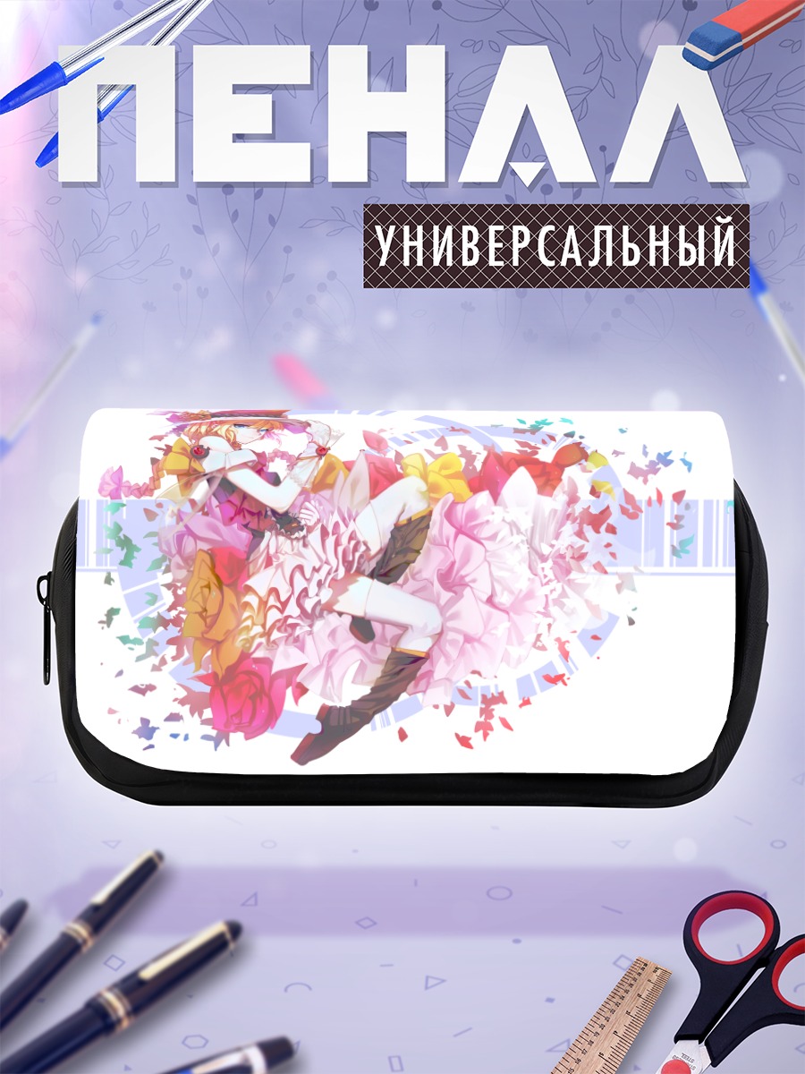 Пенал-косметичка Мику Хацунэ в цветах