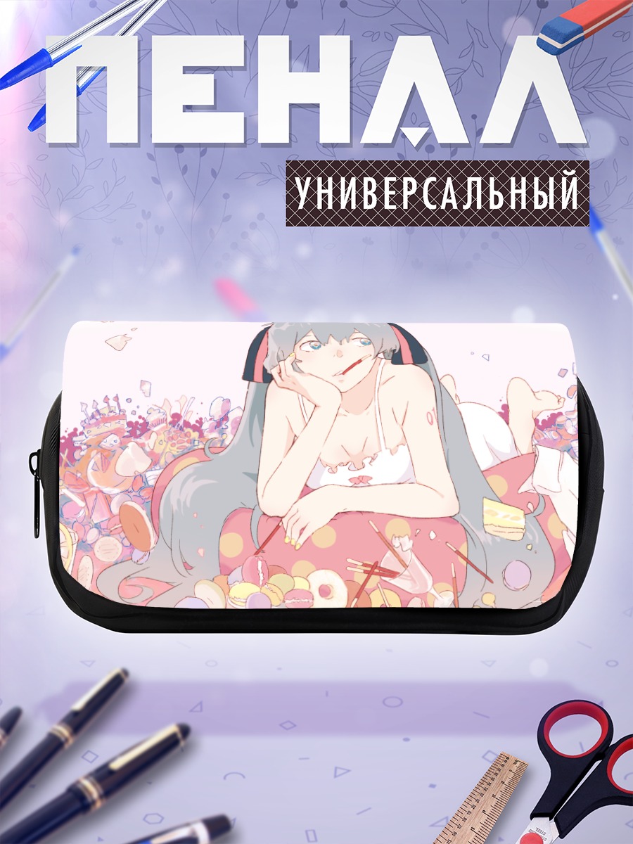 Пенал-косметичка Мику Хацунэ в сладостях
