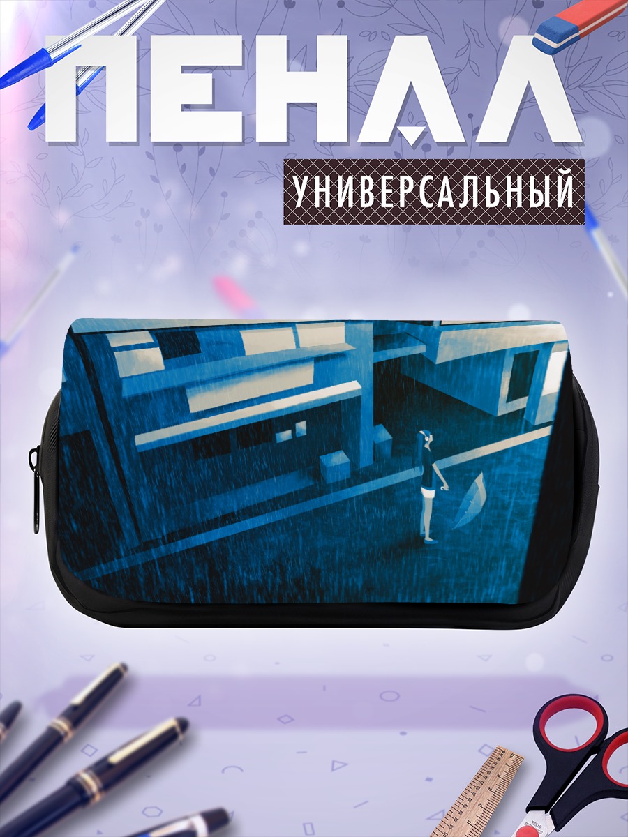 Пенал-косметичка Мику Хацунэ под дождем
