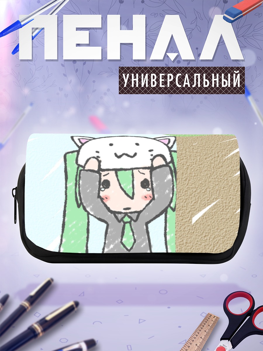 Пенал-косметичка Мику Хацунэ в маске