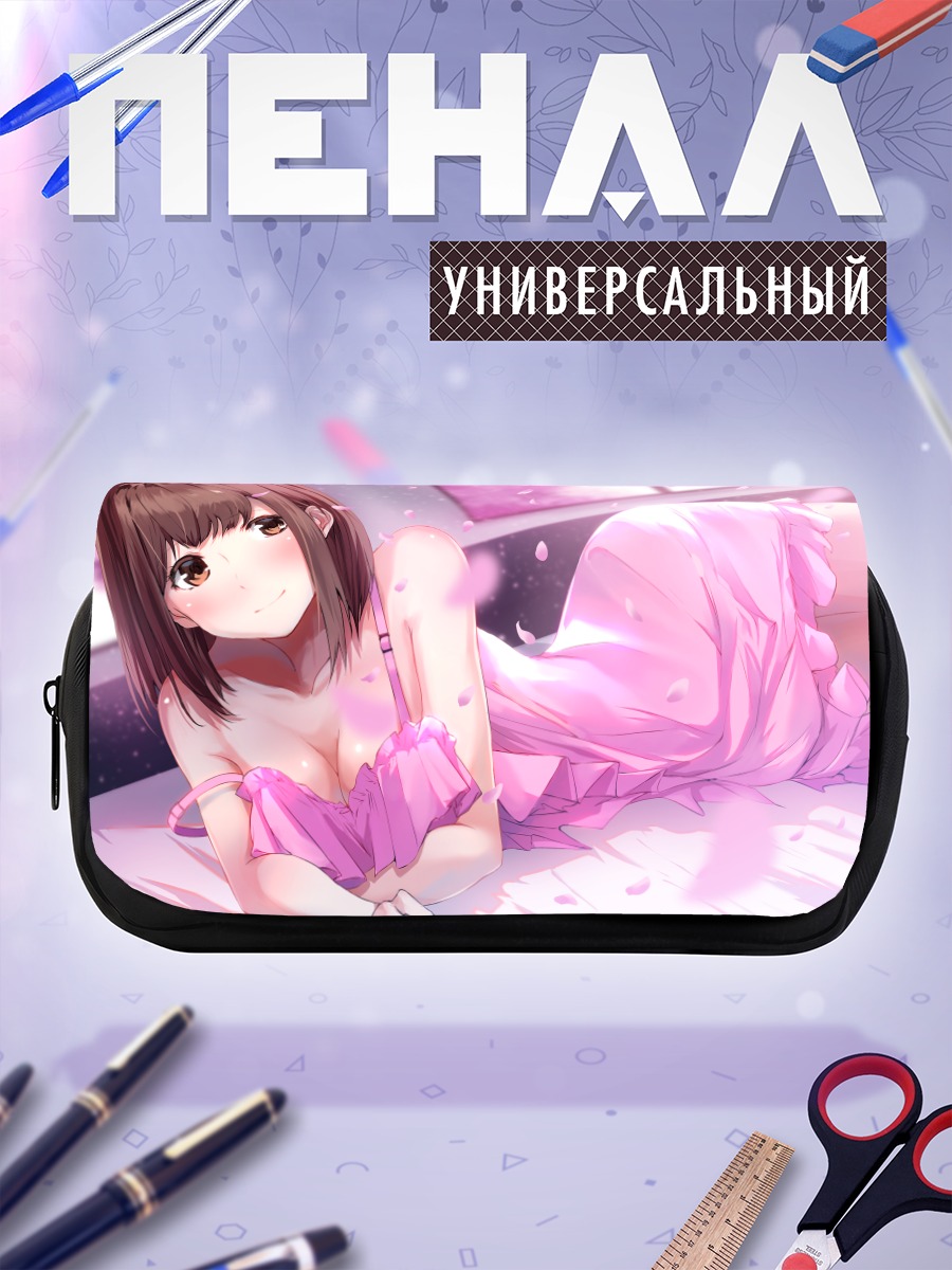 Пенал-косметичка Девушка в розовом