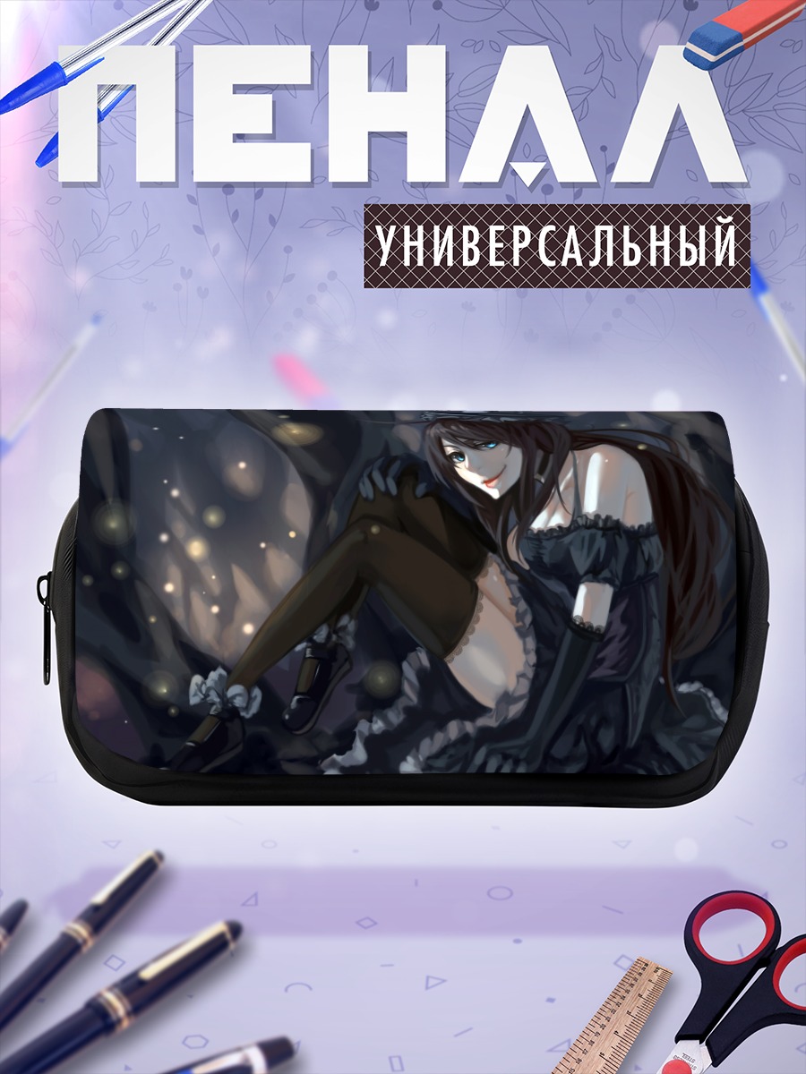 Пенал-косметичка Девушка в шляпе