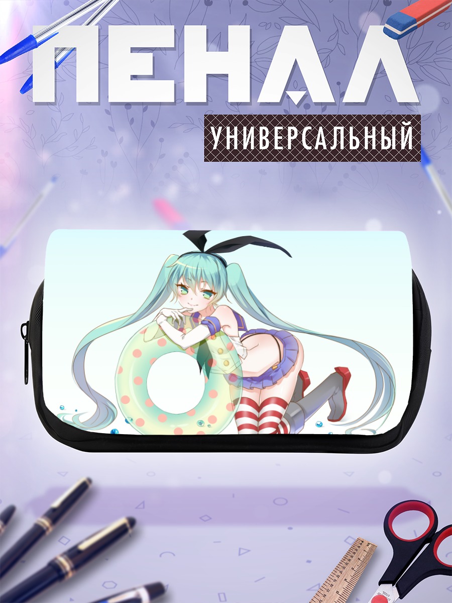 Пенал-косметичка Мику Хацунэ с кругом