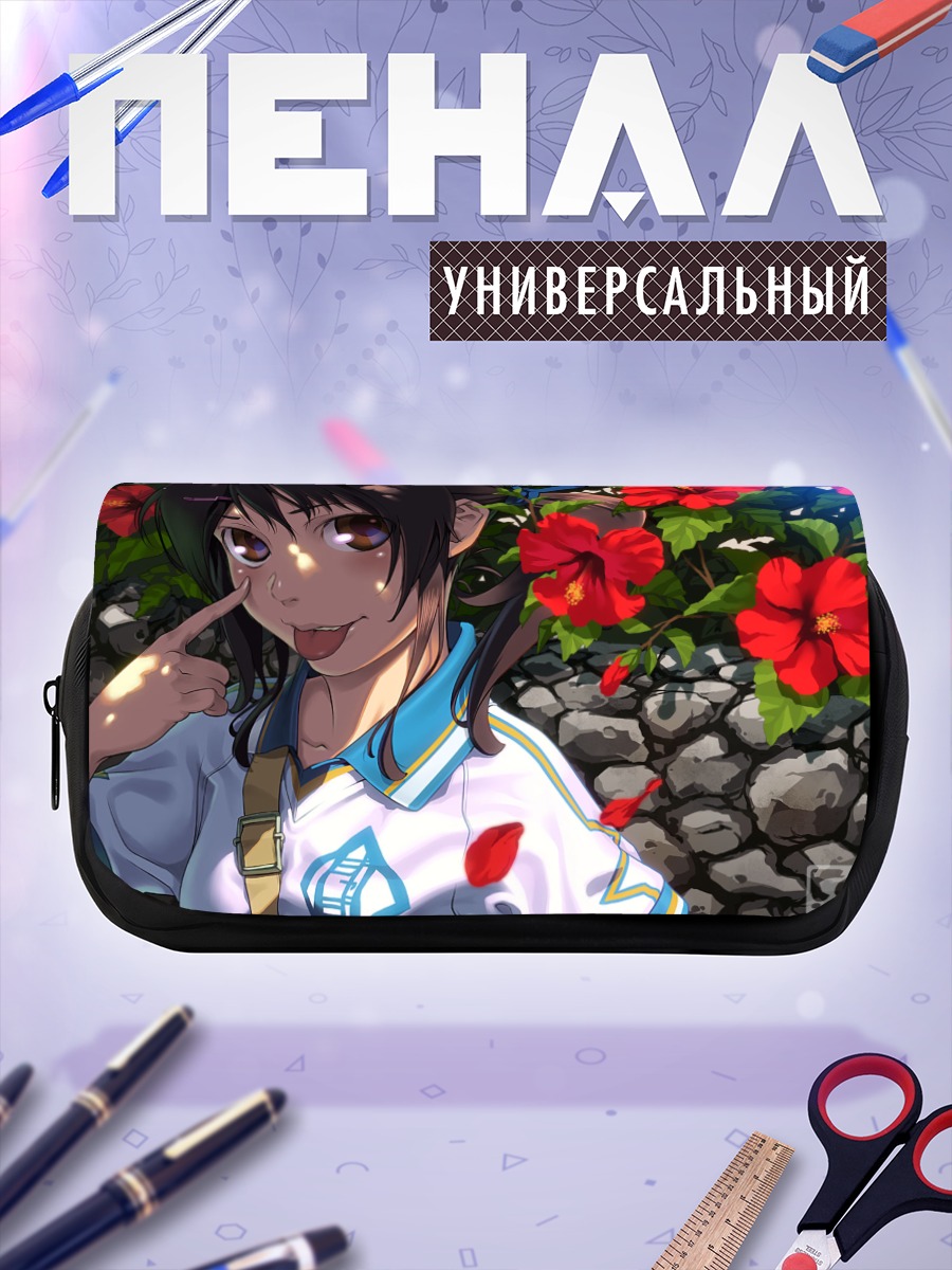 Пенал-косметичка Девушка в цветах