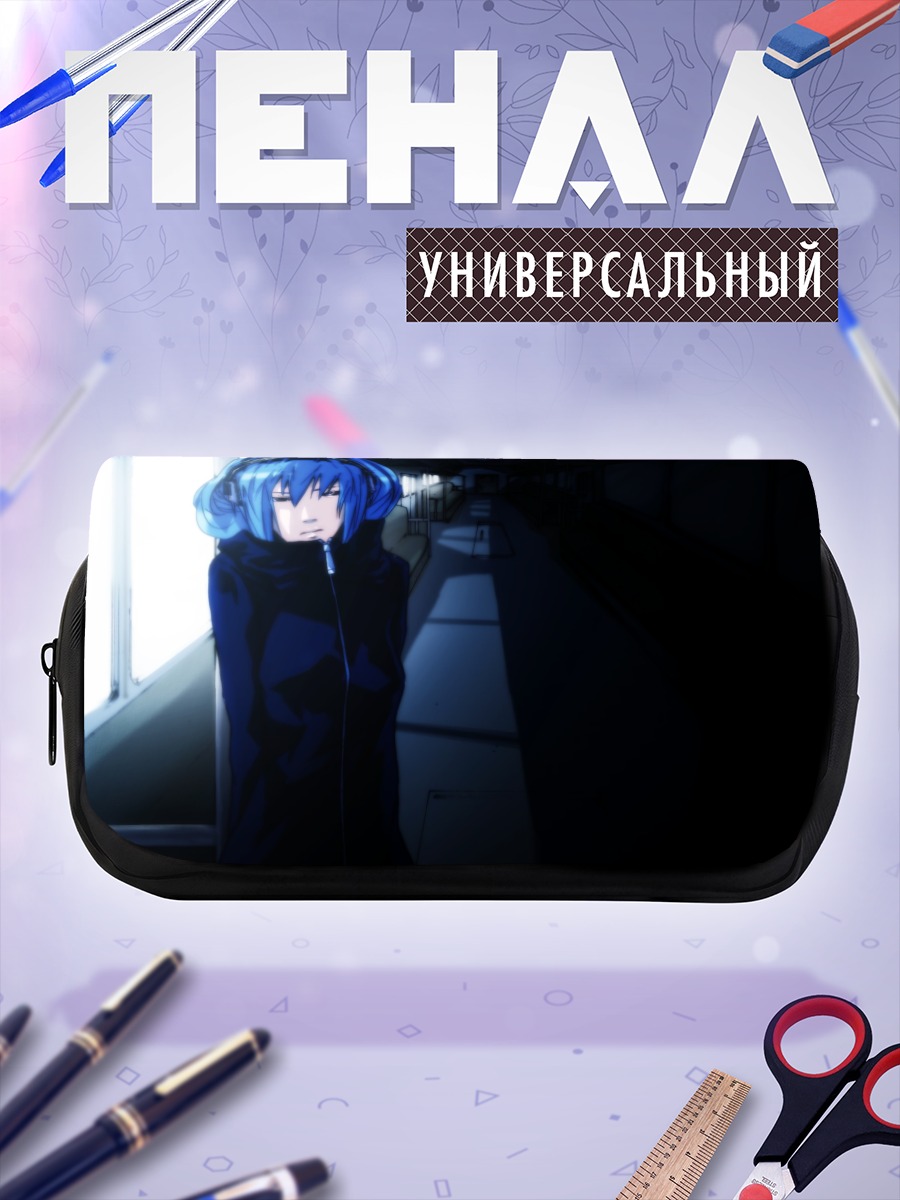 Пенал-косметичка Мику Хацунэ в наушниках