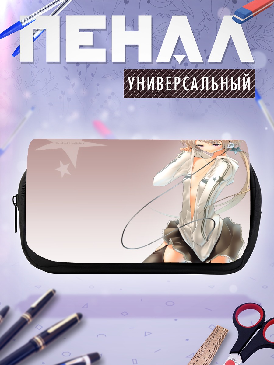Пенал-косметичка Мику Хацунэ в наушниках